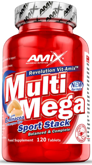 Multivitamin och multimineral Amix Multi Mega Stack 120 tabletter