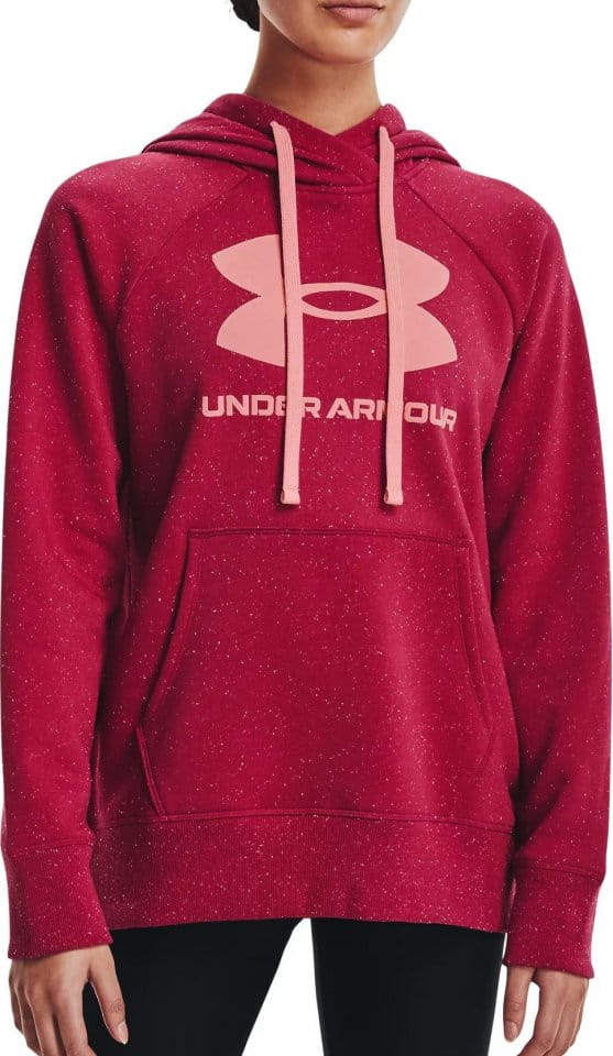 Sweatshirt med huva Under Armour Rival Fleece Logo Hoodie-PNK