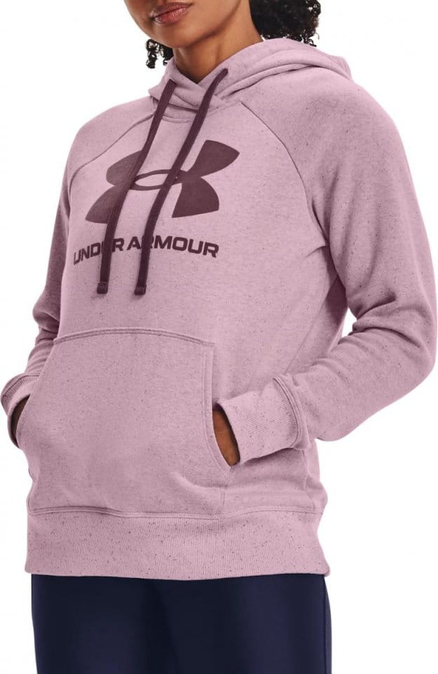 Sweatshirt med huva Under Armour Rival Fleece Logo Hoodie-PNK
