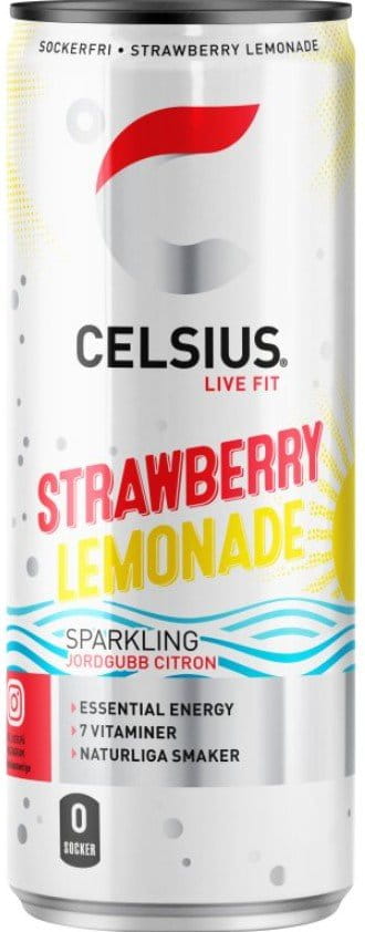 Energidrycker Celsius Energy Drink Strawberry Lemonade 355ml