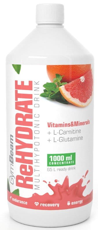 Isotoniska drycker GymBeam Iont drink ReHydrate - pink grapefruit