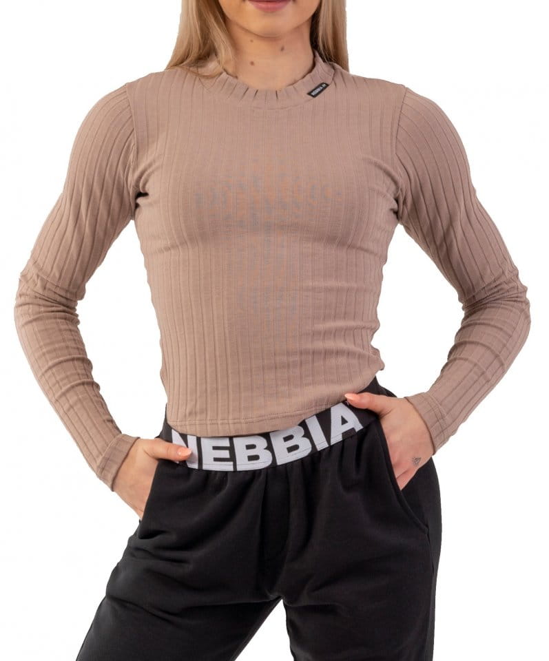 Långärmad T-shirt Nebbia Organic Cotton Ribbed Long Sleeve Top