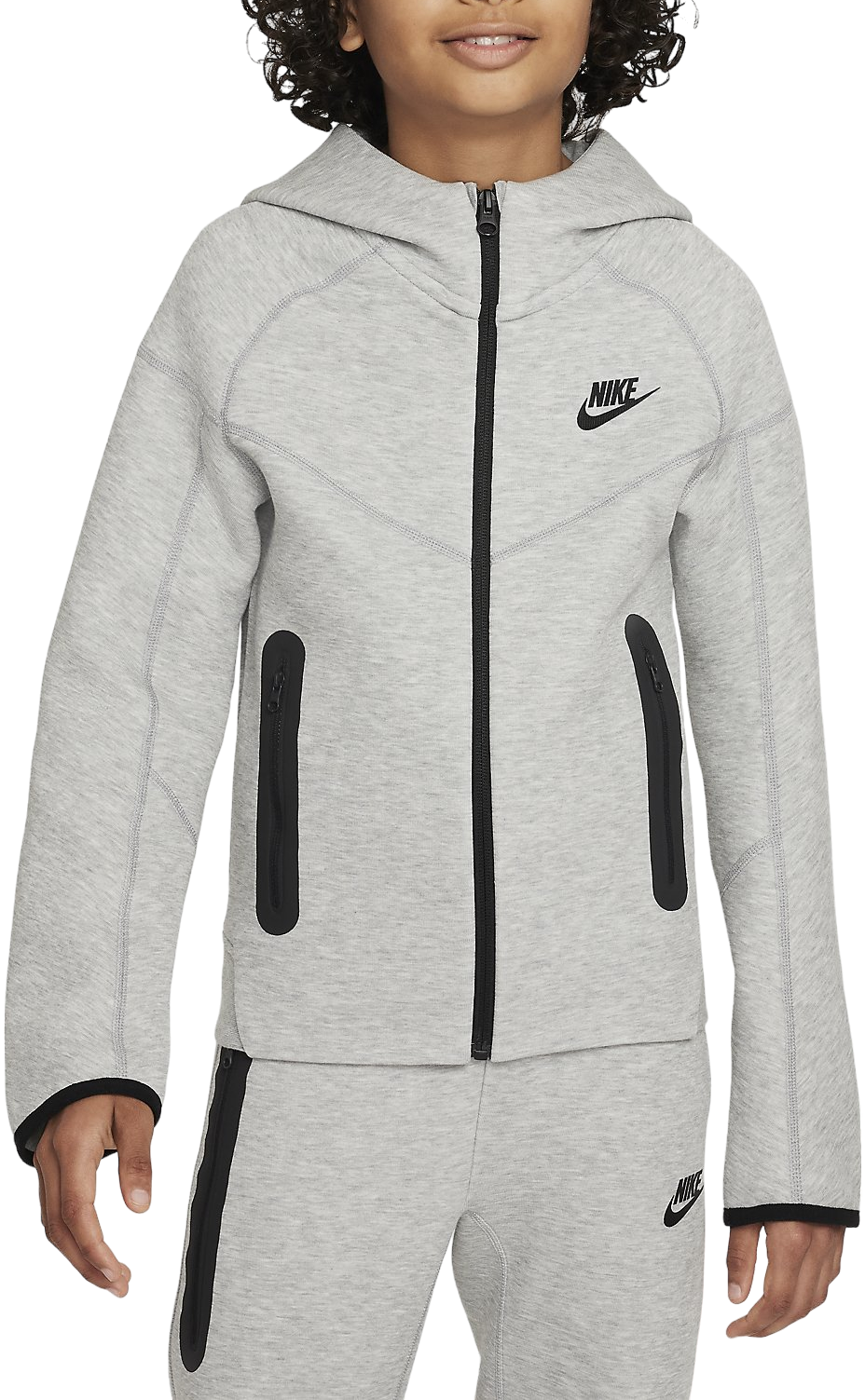 Sweatshirt med huva Nike B NSW TECH FLC FZ