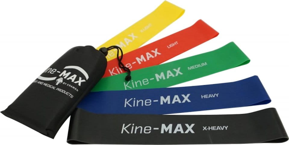 Träningsgummiband Kine-MAX Professional Mini Loop Resistance Band KIT - 5 bands