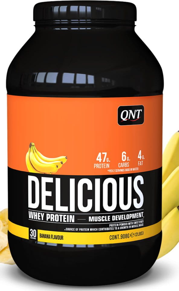 Proteinpulver QNT Delicious Whey Protein banana - 908 g
