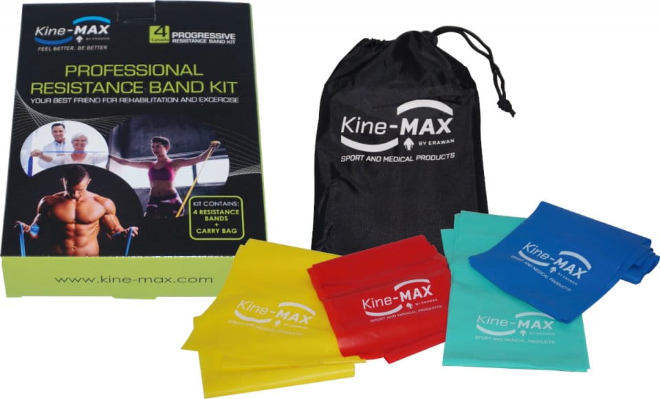 Träningsgummiband Kine-MAX Professional Resistance Band Kit - Level 1-4